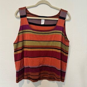Jones New York Colorful Striped Tank Top